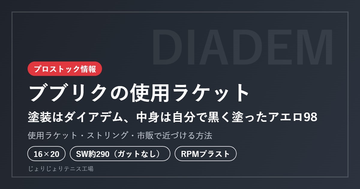 ブブリクの使用ラケット