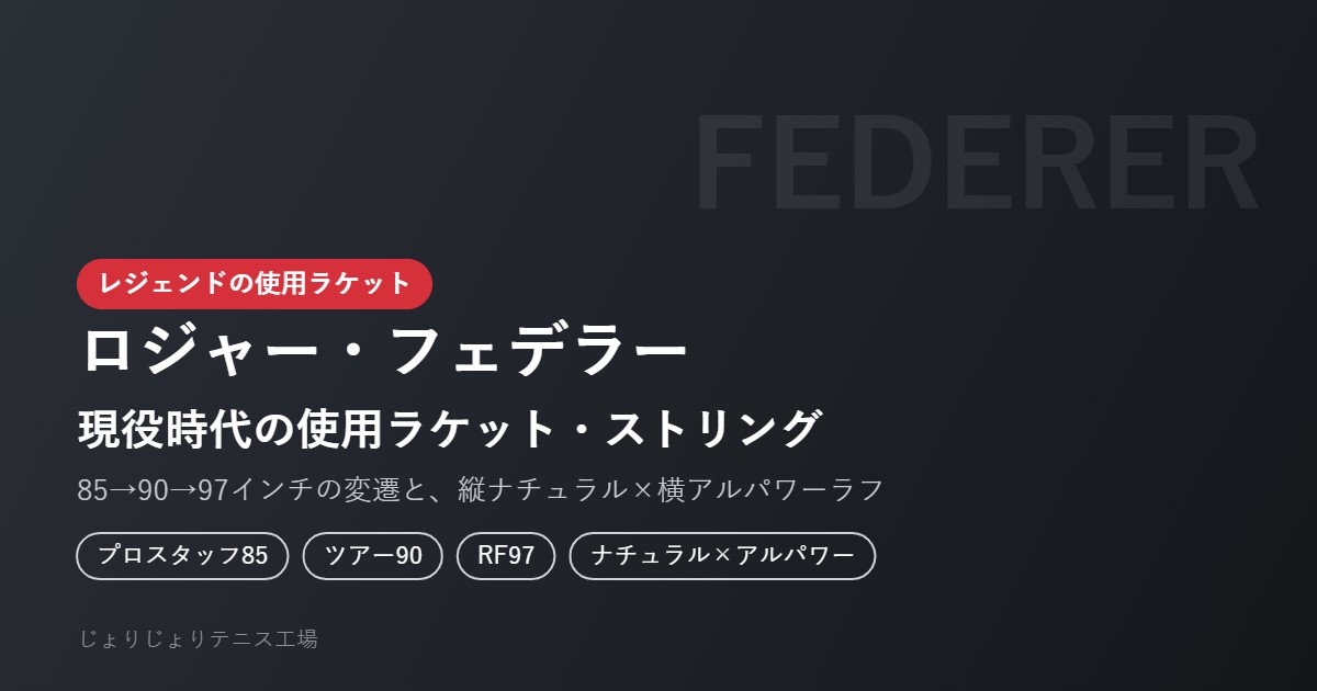 フェデラーの現役時代の使用ラケット・ストリング