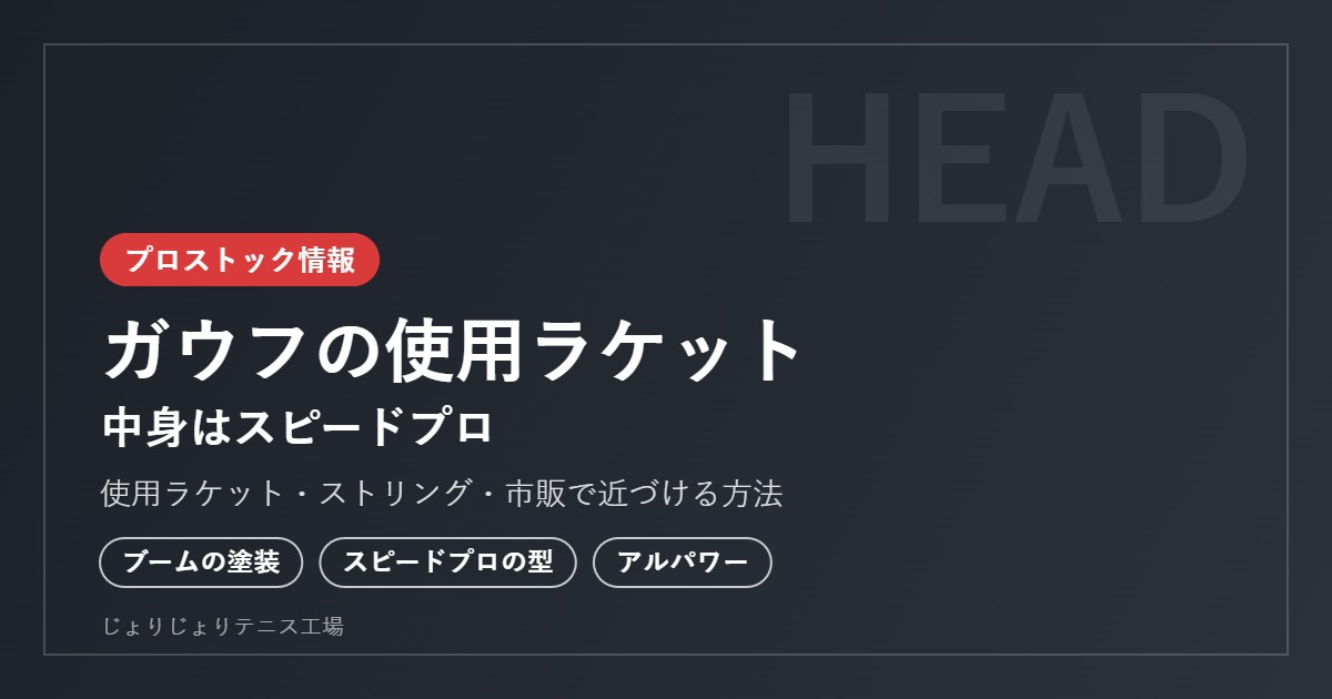 ガウフの使用ラケット