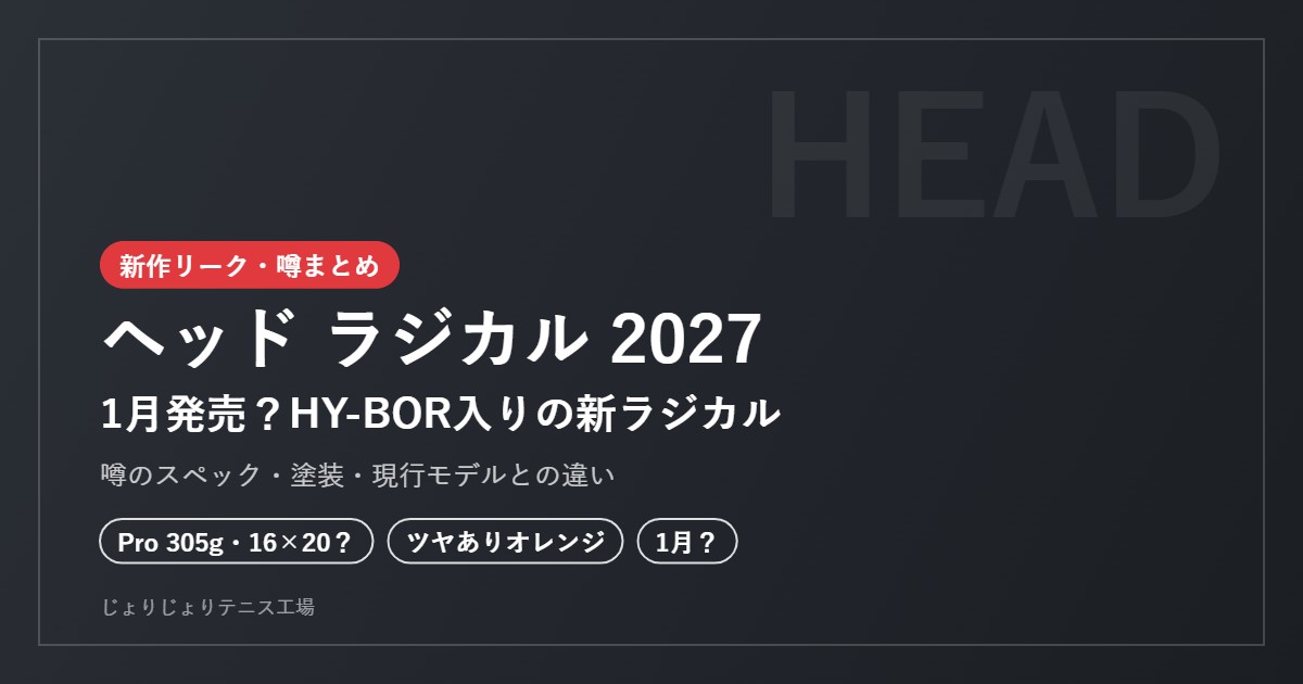 ヘッド ラジカル 2027 リーク情報