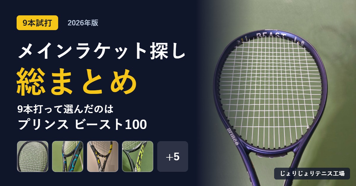 メインラケット探し総まとめ 9本試打して選んだプリンス ビースト100